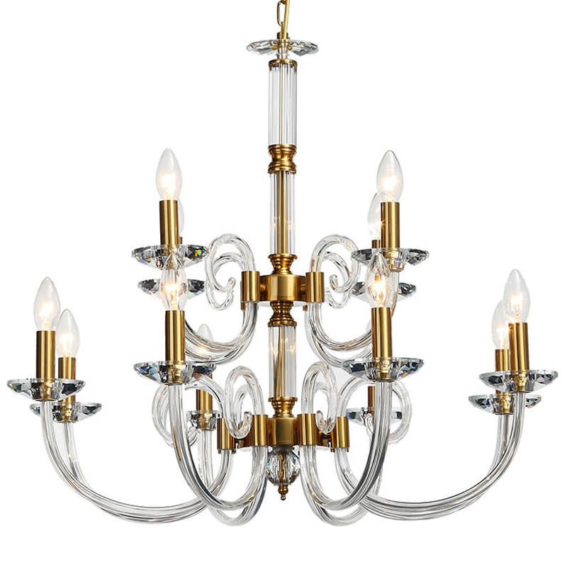 Люстра Twisted Glass Candles Chandelier 12 Золотой Прозрачное Стекло Люстра Twisted Glass Candles Chandelier 12 Золотой Прозрачное Стекло в Липецке | Loft Concept