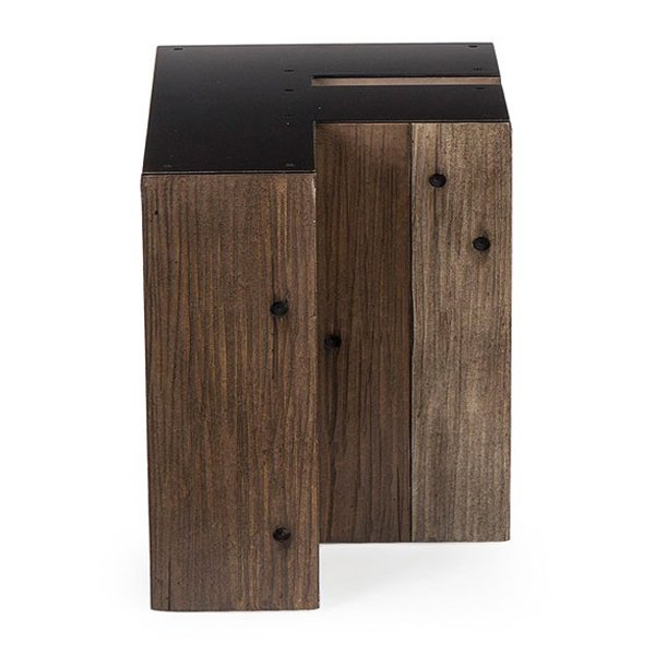 Столик Wooden Alphabet F Side Table Графит Коричневый Столик Wooden Alphabet F Side Table Графит Коричневый в Липецке | Loft Concept