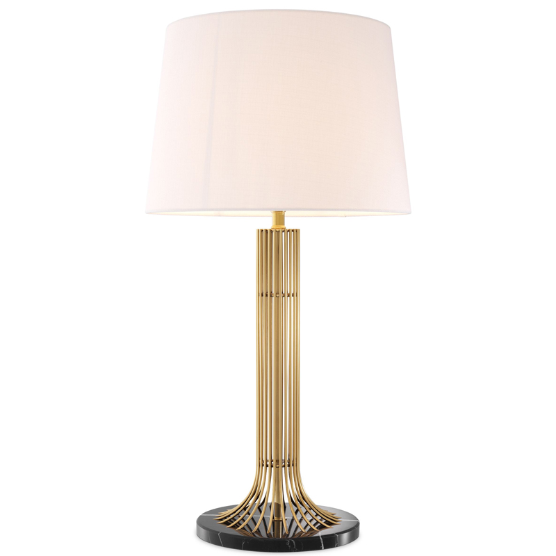 Настольная лампа Eichholtz Table Lamp Biennale Белый Глянцевое золото Черный Мрамор Nero Настольная лампа Eichholtz Table Lamp Biennale Белый Глянцевое золото Черный Мрамор Nero в Липецке | Loft Concept