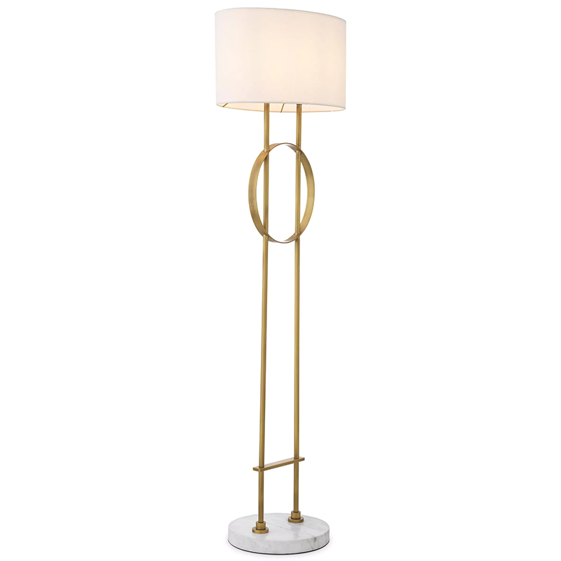 Торшер Eichholtz Floor Lamp Kaiser Латунь Белый Мрамор Bianco Белый Торшер Eichholtz Floor Lamp Kaiser Латунь Белый Мрамор Bianco Белый в Липецке | Loft Concept
