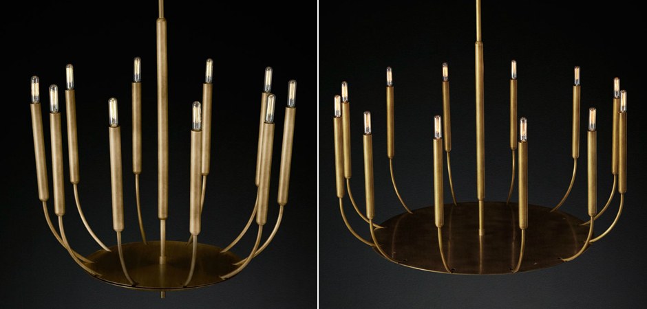 Люстра RH Quenouilles Round Chandelier brass Люстра RH Quenouilles Round Chandelier brass - Loft-Concept в Липецке