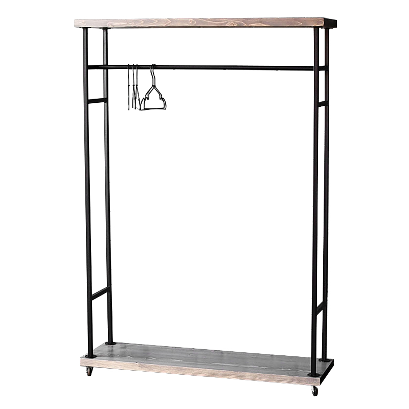 Напольная вешалка Rangel Industrial Floor Hanger Древесина Черный Напольная вешалка Rangel Industrial Floor Hanger Древесина Черный в Липецке | Loft Concept