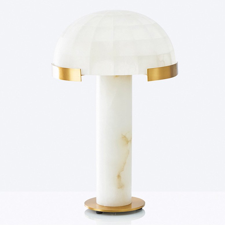 Настольная лампа Melange Lamp marble cubes Латунь Белый Настольная лампа Melange Lamp marble cubes Латунь Белый в Липецке | Loft Concept