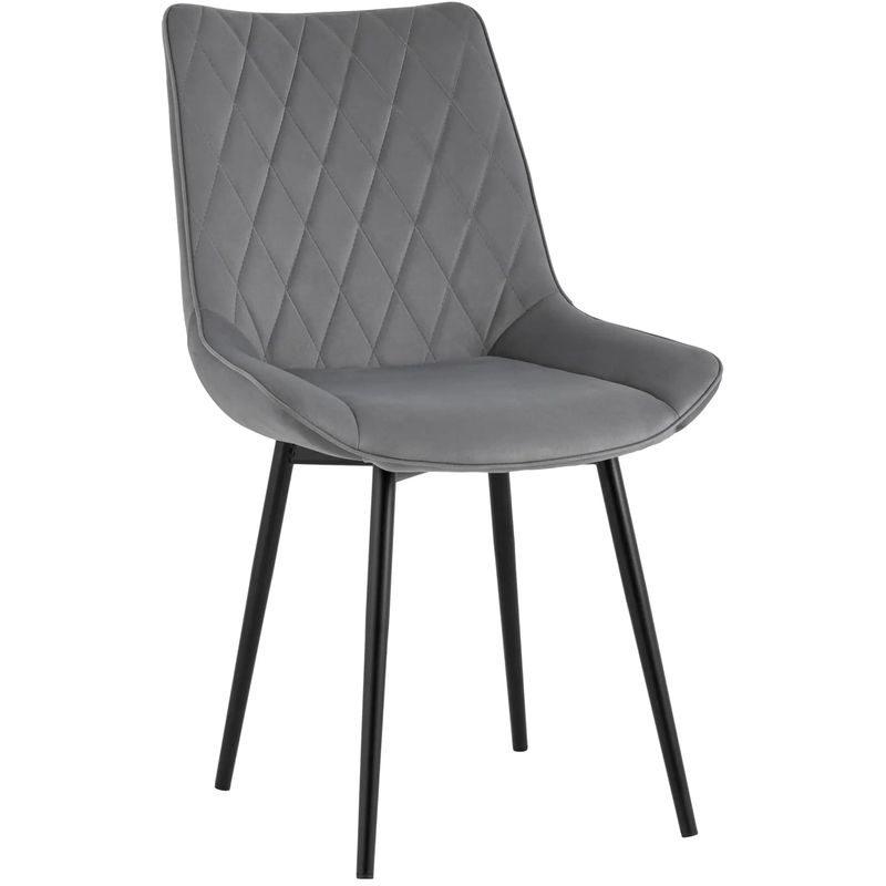 Стул Seoul S Chair Серый Велюр Серый Черный Стул Seoul S Chair Серый Велюр Серый Черный в Липецке | Loft Concept