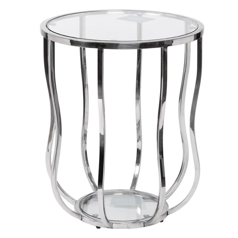 Приставной стол Fedric Side Table silver Серебряный Приставной стол Fedric Side Table silver Серебряный в Липецке | Loft Concept