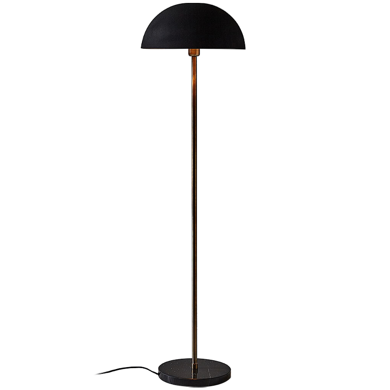 Торшер Riverside Floor Lamp Black Черный Черный Мрамор Nero Латунь Торшер Riverside Floor Lamp Black Черный Черный Мрамор Nero Латунь в Липецке | Loft Concept