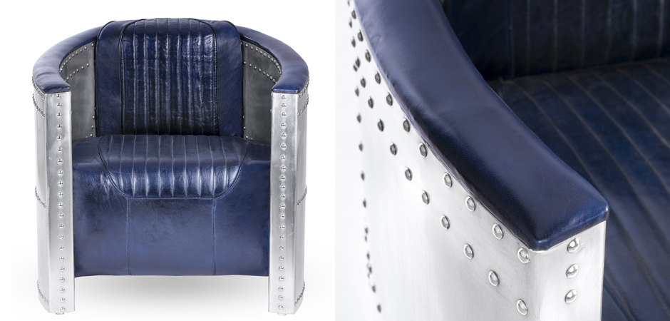 Кресло Aviator Tomcat chair Blue Кресло Aviator Tomcat chair Blue - Loft-Concept в Липецке