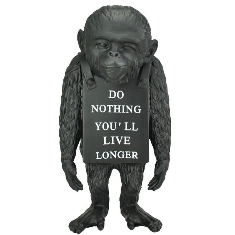 Статуэтка Banksy Lying Monkey Black Черный Статуэтка Banksy Lying Monkey Black Черный в Липецке | Loft Concept
