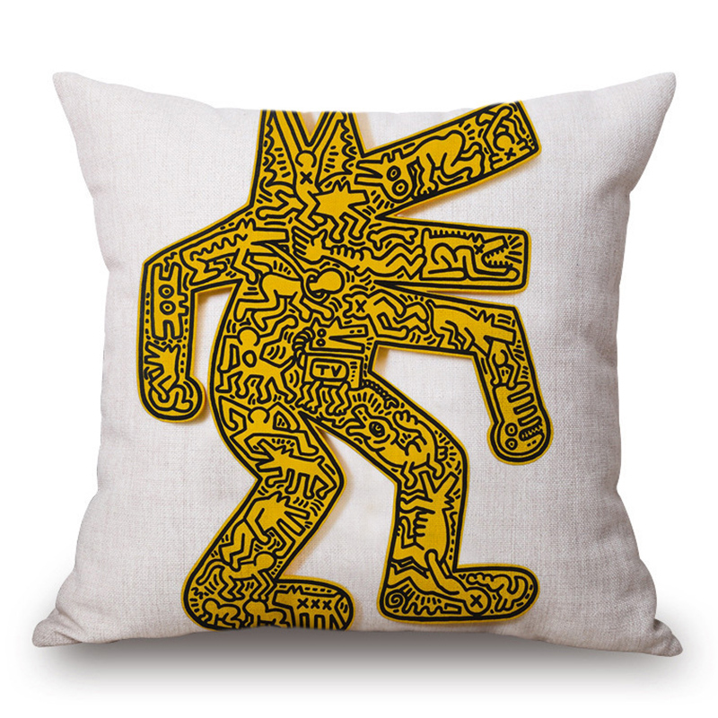 Подушка Keith Haring 14 Мульти Подушка Keith Haring 14 Мульти в Липецке | Loft Concept