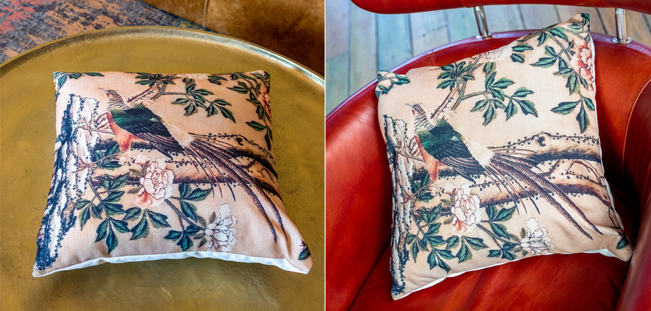 Декоративная подушка Beige and Green Chinoiserie 3 Декоративная подушка Beige and Green Chinoiserie 3 - Loft-Concept в Липецке