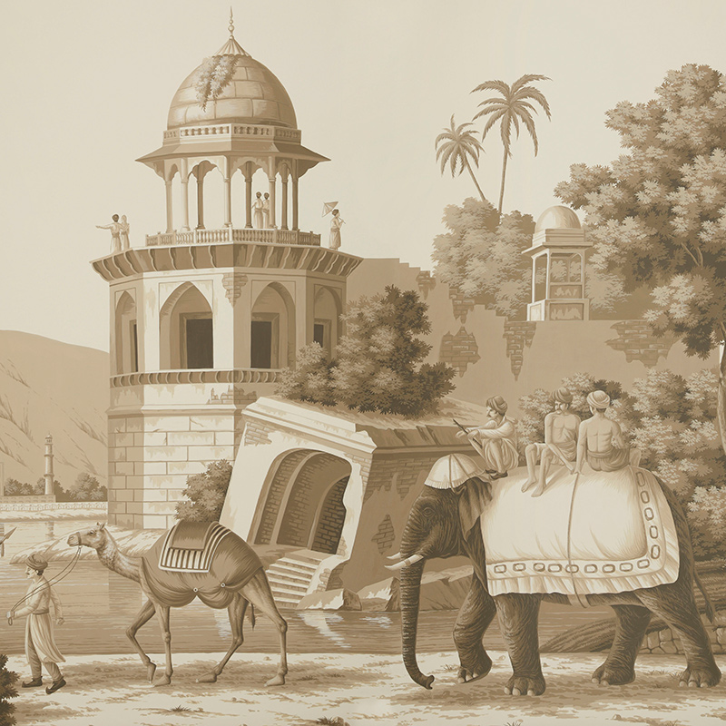 Обои ручная роспись Early Views of India Sepia on scenic paper Обои ручная роспись Early Views of India Sepia on scenic paper в Липецке | Loft Concept
