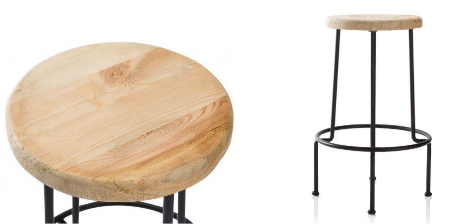 Барный стул Industrial Iron Linden Bar Stool Барный стул Industrial Iron Linden Bar Stool - Loft-Concept в Липецке