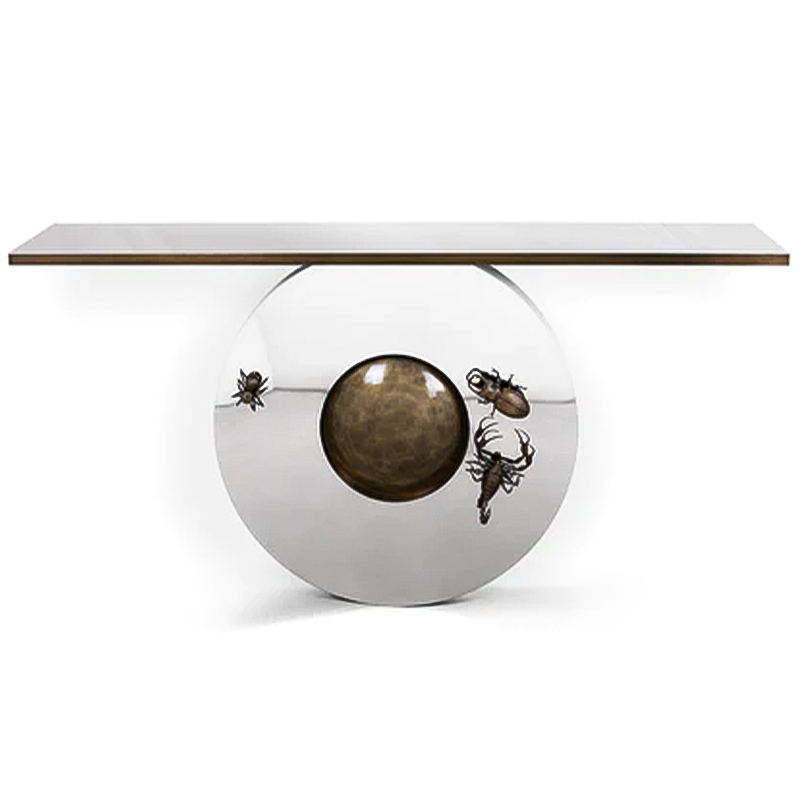Консоль Metamorphosis Console Латунь Зеркало Консоль Metamorphosis Console Латунь Зеркало в Липецке | Loft Concept