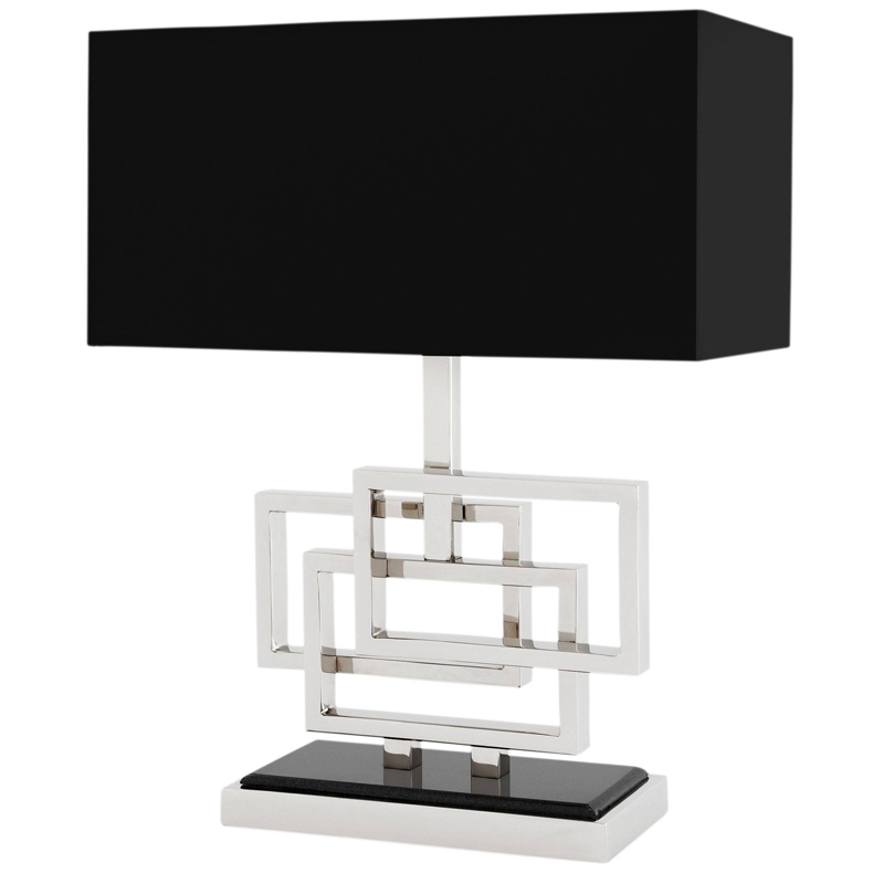 Настольная лампа Eichholtz Table Lamp Windolf Nickel Никель Черный Настольная лампа Eichholtz Table Lamp Windolf Nickel Никель Черный в Липецке | Loft Concept