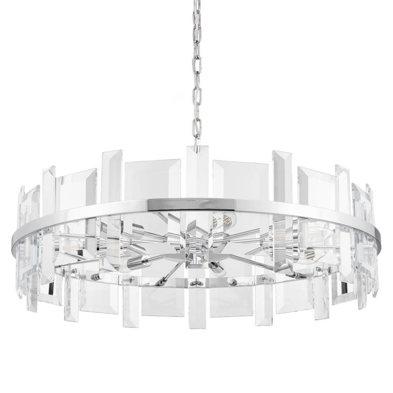 Люстра Harlow Crystal Round Chandelier chrome 7 Хром в Липецке | Loft Concept 