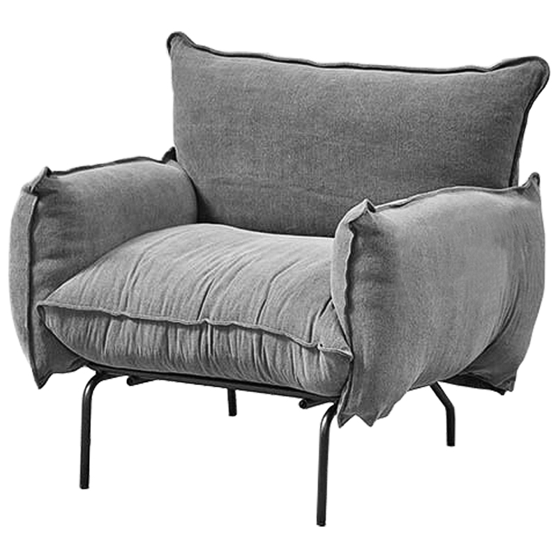 Кресло Elsa Armchair Gray Серый Черный Кресло Elsa Armchair Gray Серый Черный в Липецке | Loft Concept