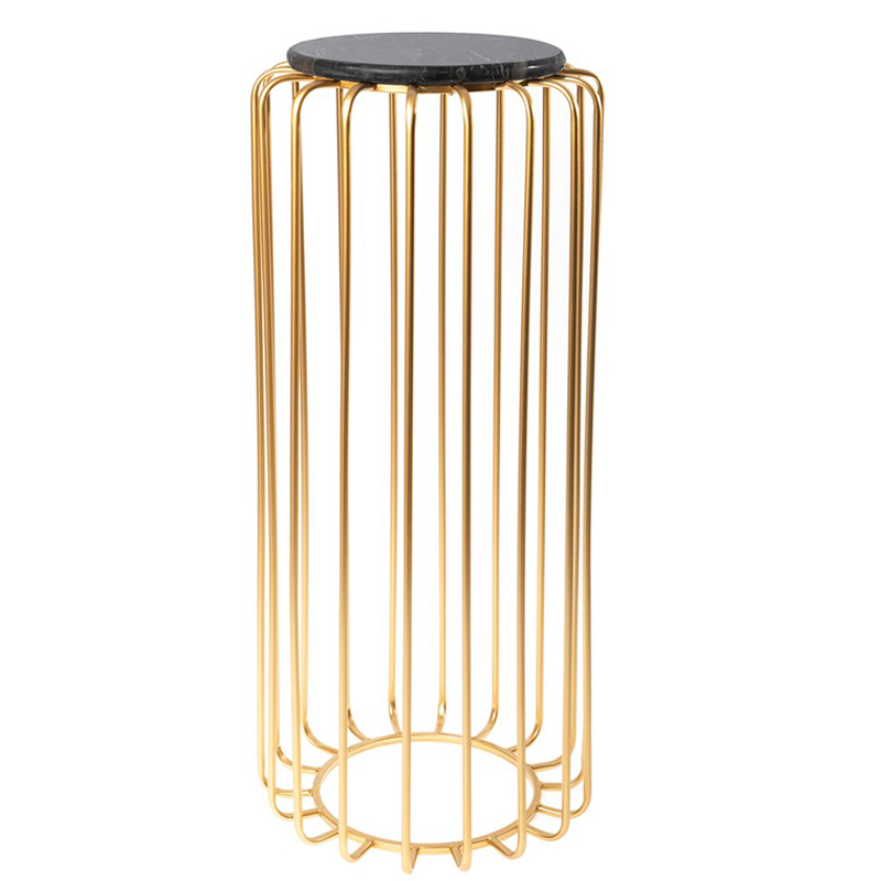 Подставка Golden hour чёрный мрамор Глянцевое золото Черный Мрамор Nero в Липецке | Loft Concept 