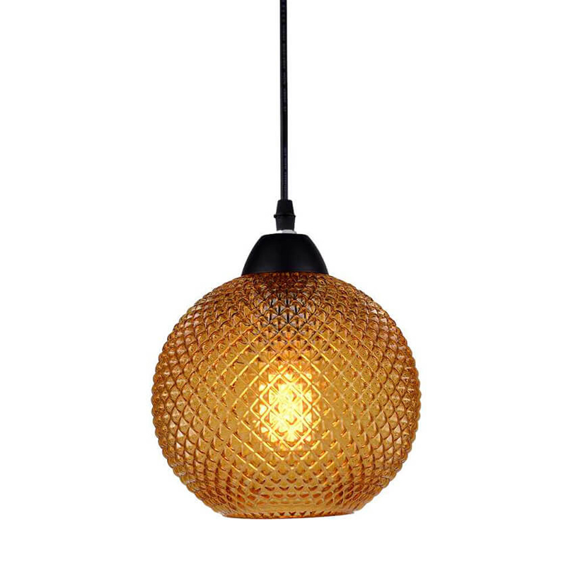 Подвесной светильник Crystal Galaxy Ball amber glass Черный Янтарь (Amber) Подвесной светильник Crystal Galaxy Ball amber glass Черный Янтарь (Amber) в Липецке | Loft Concept