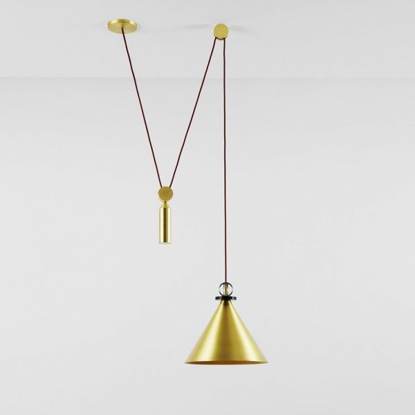 Подвесной светильник Shape up Pendant Cone Brass Латунь Подвесной светильник Shape up Pendant Cone Brass Латунь в Липецке | Loft Concept