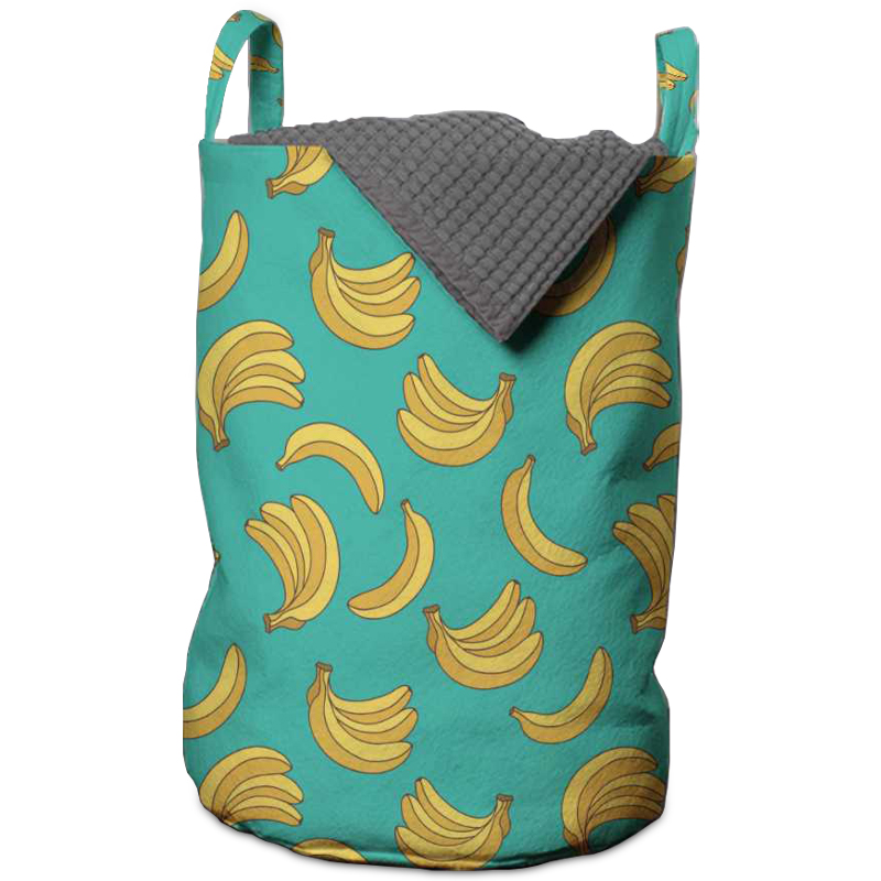 Корзина Bananas Pattern Basket Бирюзовый Желтый Корзина Bananas Pattern Basket Бирюзовый Желтый в Липецке | Loft Concept