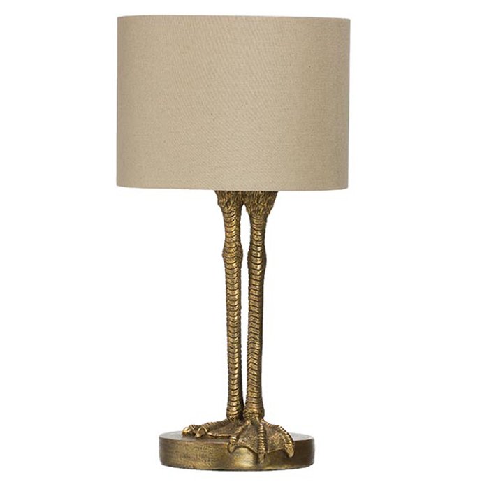 Настольная лампа Duck Feet Lamp Латунь Античная полированная Белый Настольная лампа Duck Feet Lamp Латунь Античная полированная Белый в Липецке | Loft Concept