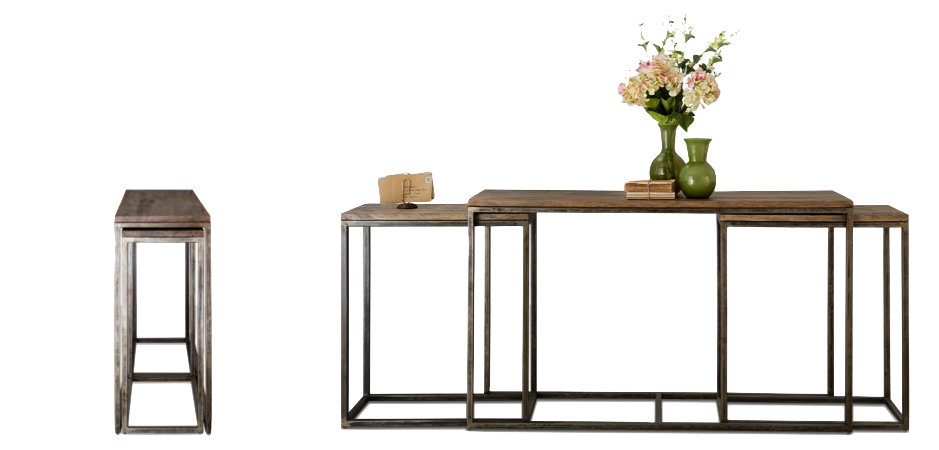 Консоль Industrial Metal Rust Triple Console Table Консоль Industrial Metal Rust Triple Console Table - Loft-Concept в Липецке