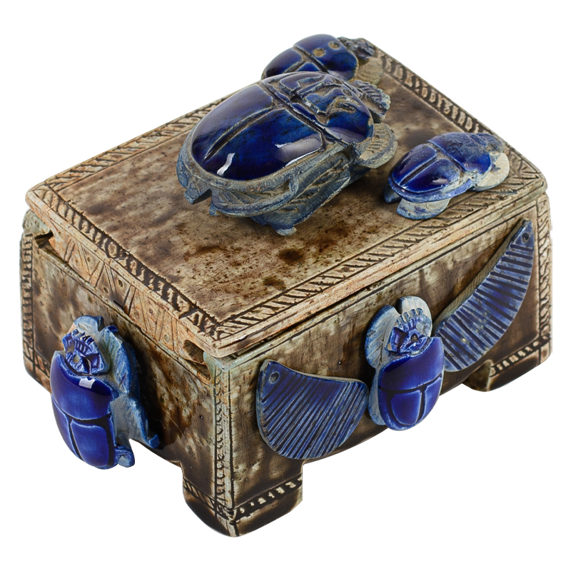 Шкатулка Scarab Beetles Синий Коричневый Шкатулка Scarab Beetles Синий Коричневый в Липецке | Loft Concept