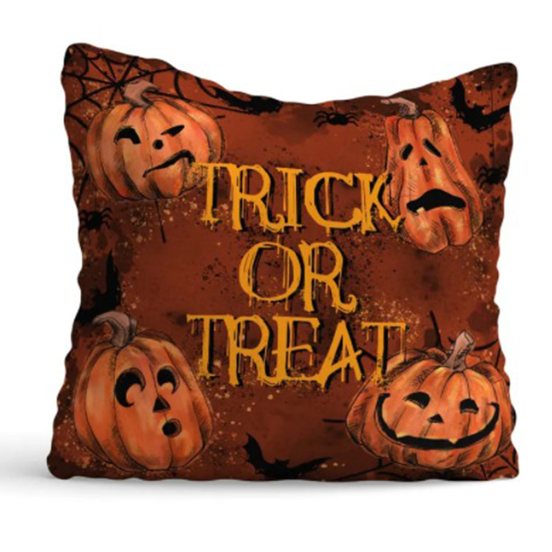 Подушка Halloween Trick or Treat Черный Оранжевый Подушка Halloween Trick or Treat Черный Оранжевый в Липецке | Loft Concept