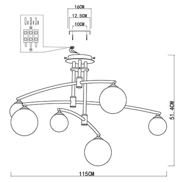 Люстра Glendon Chandelier 6 Balls Люстра Glendon Chandelier 6 Balls в Липецке