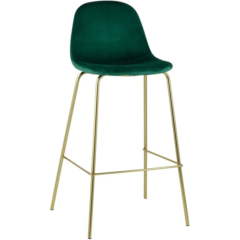 Барный Стул Archie Chair Зеленый Велюр Зеленый Золотой Барный Стул Archie Chair Зеленый Велюр Зеленый Золотой в Липецке | Loft Concept