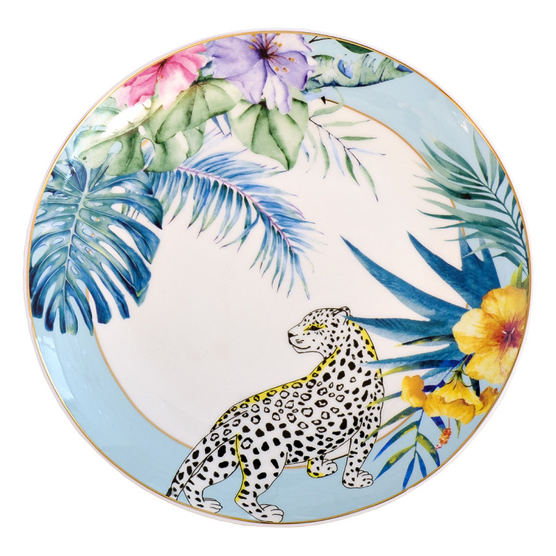 Тарелка NATURE Guepard blue Мульти Тарелка NATURE Guepard blue Мульти в Липецке | Loft Concept