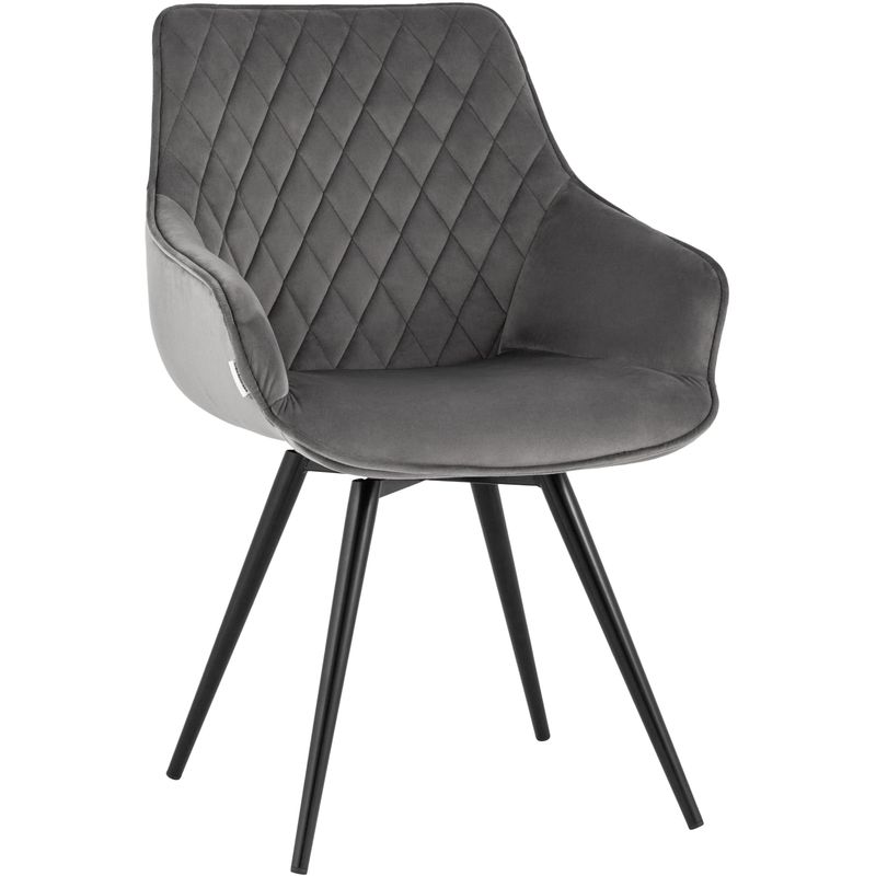 Вращающийся Стул Seoul Chair Серый Велюр Серый Черный Вращающийся Стул Seoul Chair Серый Велюр Серый Черный в Липецке | Loft Concept