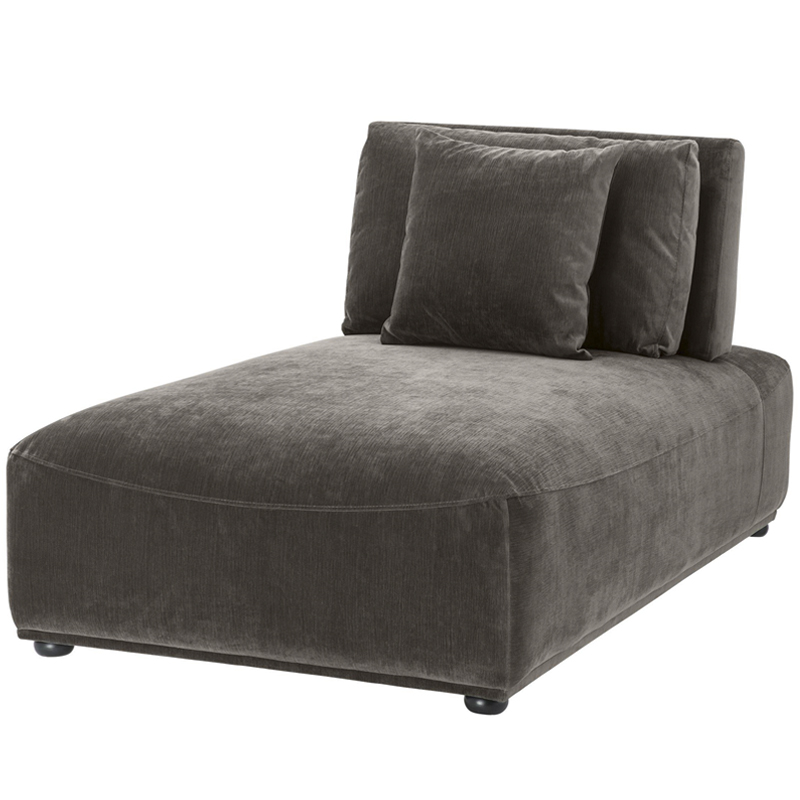 Кресло Eichholtz Chaise Longue Mondial Granite grey Серый Черный Кресло Eichholtz Chaise Longue Mondial Granite grey Серый Черный в Липецке | Loft Concept