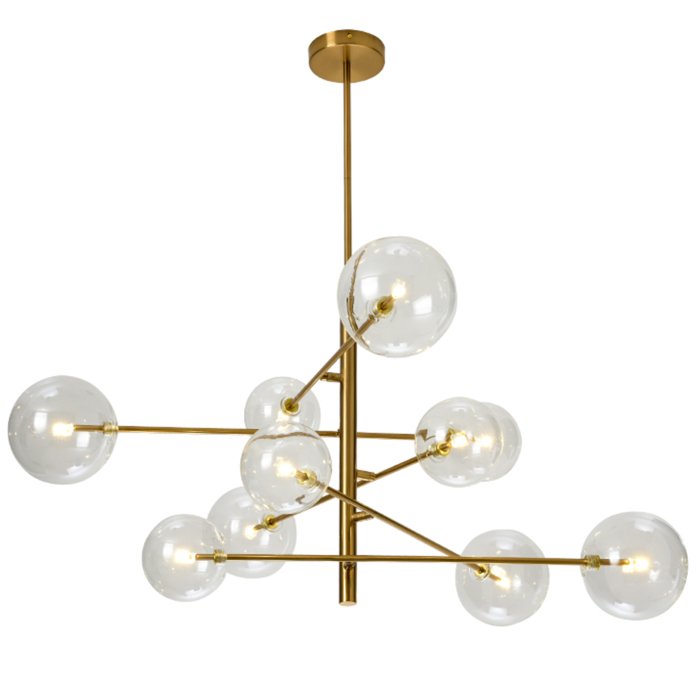 Люстра Bolle hanging lamp диаметр 100 см Латунь Античная полированная Прозрачное Стекло Люстра Bolle hanging lamp диаметр 100 см Латунь Античная полированная Прозрачное Стекло в Липецке | Loft Concept