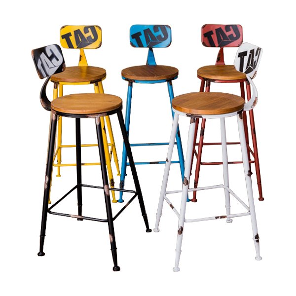Барный стул Craft Bar Stool Желтый Красный Синий Черный Барный стул Craft Bar Stool Желтый Красный Синий Черный в Липецке | Loft Concept