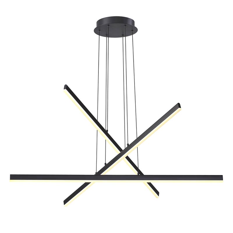 Люстра Rolf Black Lines Chandelier Черный Люстра Rolf Black Lines Chandelier Черный в Липецке | Loft Concept