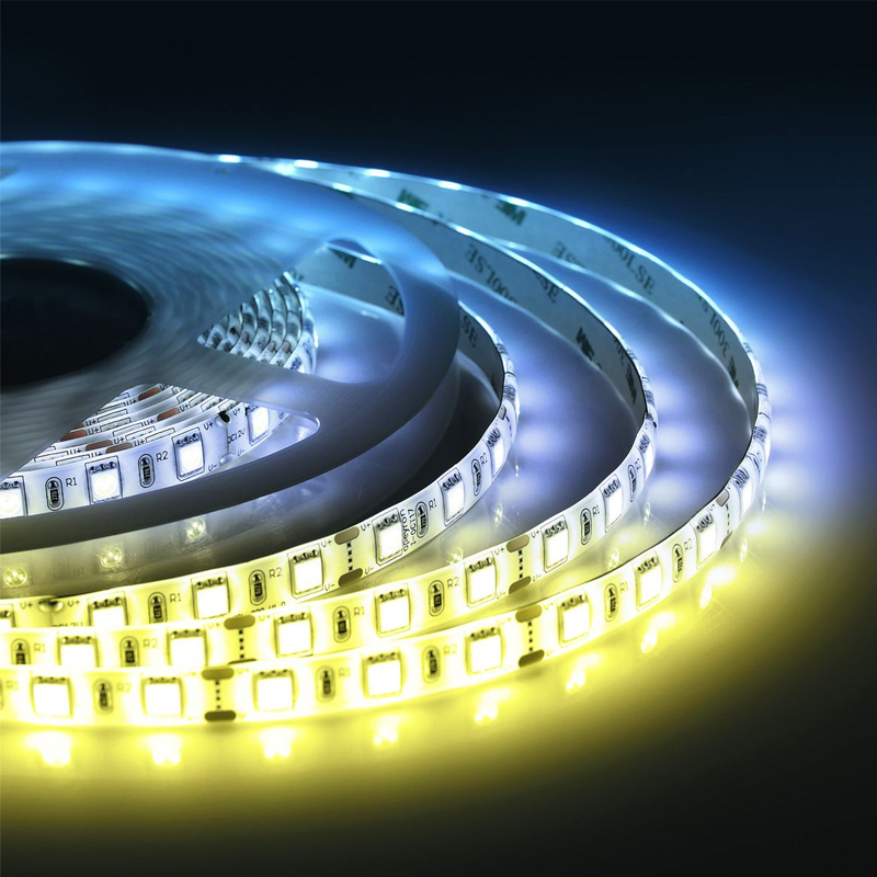 Комплект светодиодной ленты 14,4W/m 60LED/m 5050SMD теплый белый/холодный белый 2,5M Белый Комплект светодиодной ленты 14,4W/m 60LED/m 5050SMD теплый белый/холодный белый 2,5M Белый в Липецке | Loft Concept