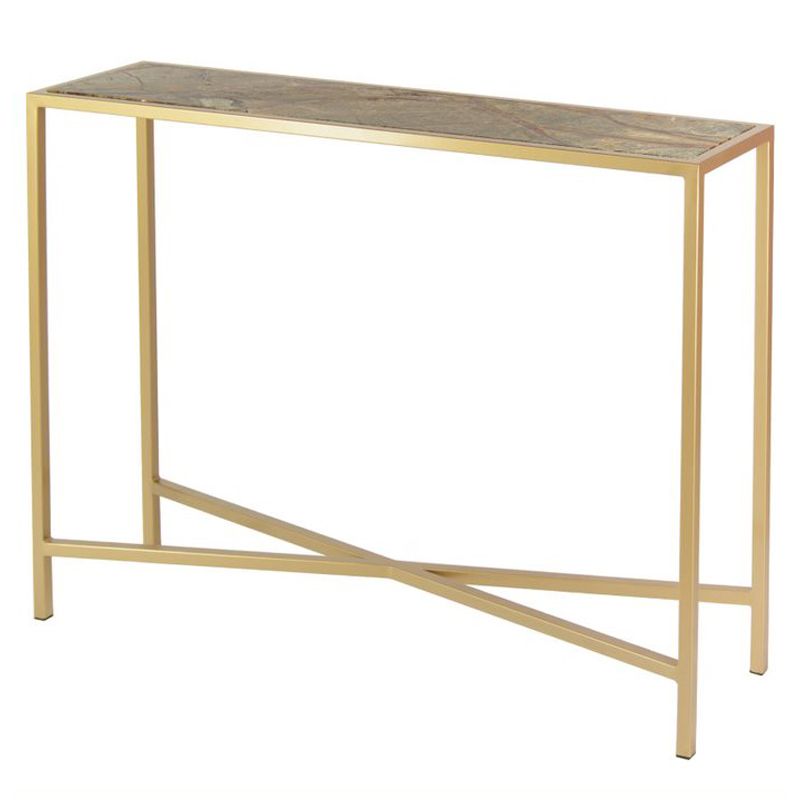 Консоль Illaria Console Золотой Коричневый Консоль Illaria Console Золотой Коричневый в Липецке | Loft Concept