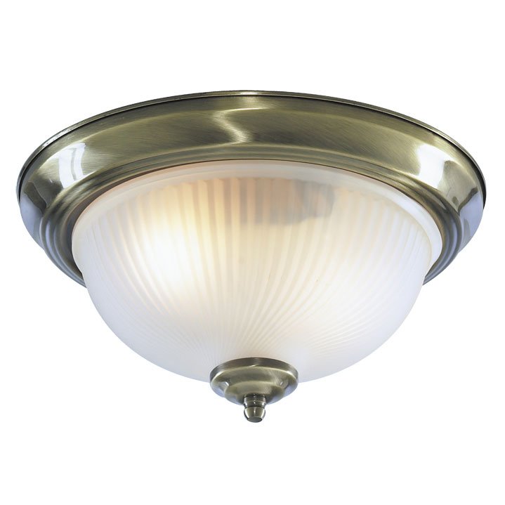 Потолочный светильник Flush Mount Ceiling Light antic milky glass Латунь Античная полированная Молочный Потолочный светильник Flush Mount Ceiling Light antic milky glass Латунь Античная полированная Молочный в Липецке | Loft Concept
