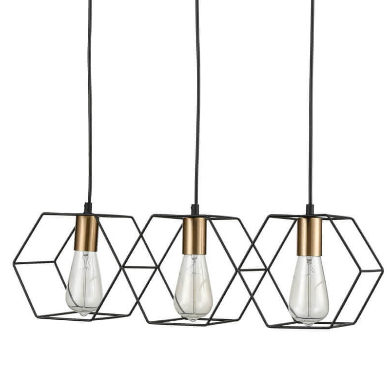 Люстра Loft Wire Cage Pendant 3 Черный Люстра Loft Wire Cage Pendant 3 Черный в Липецке | Loft Concept