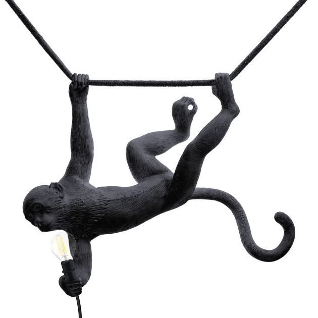 Подвесной светильник Seletti The Monkey Lamp Swing Black Черный Подвесной светильник Seletti The Monkey Lamp Swing Black Черный в Липецке | Loft Concept