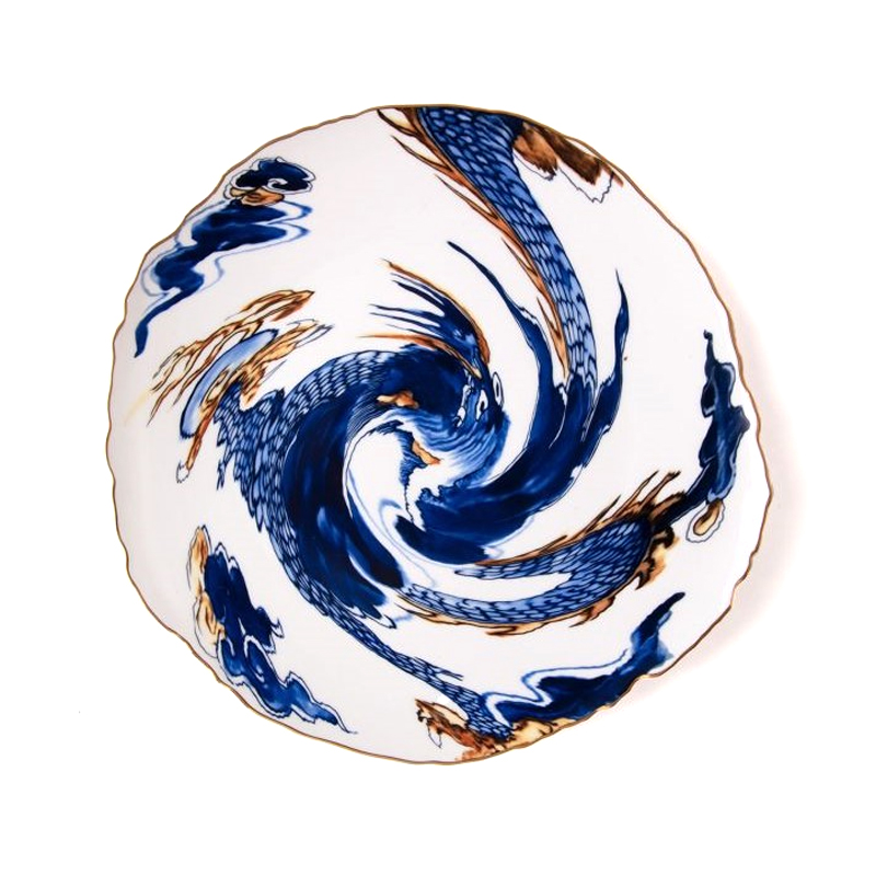 Тарелка Seletti Imari Dragon Белый Синий Тарелка Seletti Imari Dragon Белый Синий в Липецке | Loft Concept
