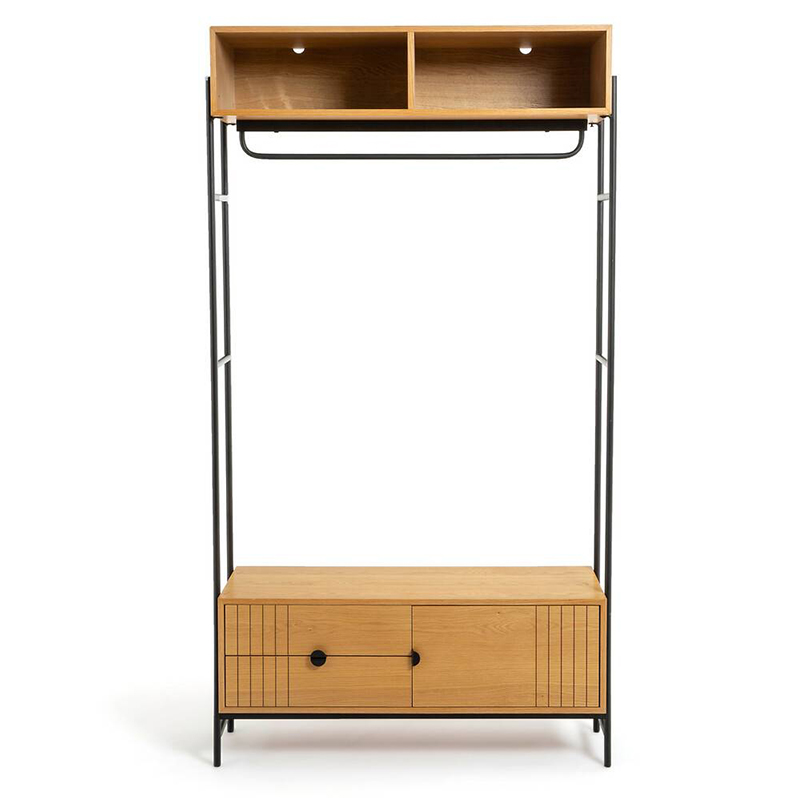 Шкаф Domar Wardrobe Светлый дуб Черный Шкаф Domar Wardrobe Светлый дуб Черный в Липецке | Loft Concept