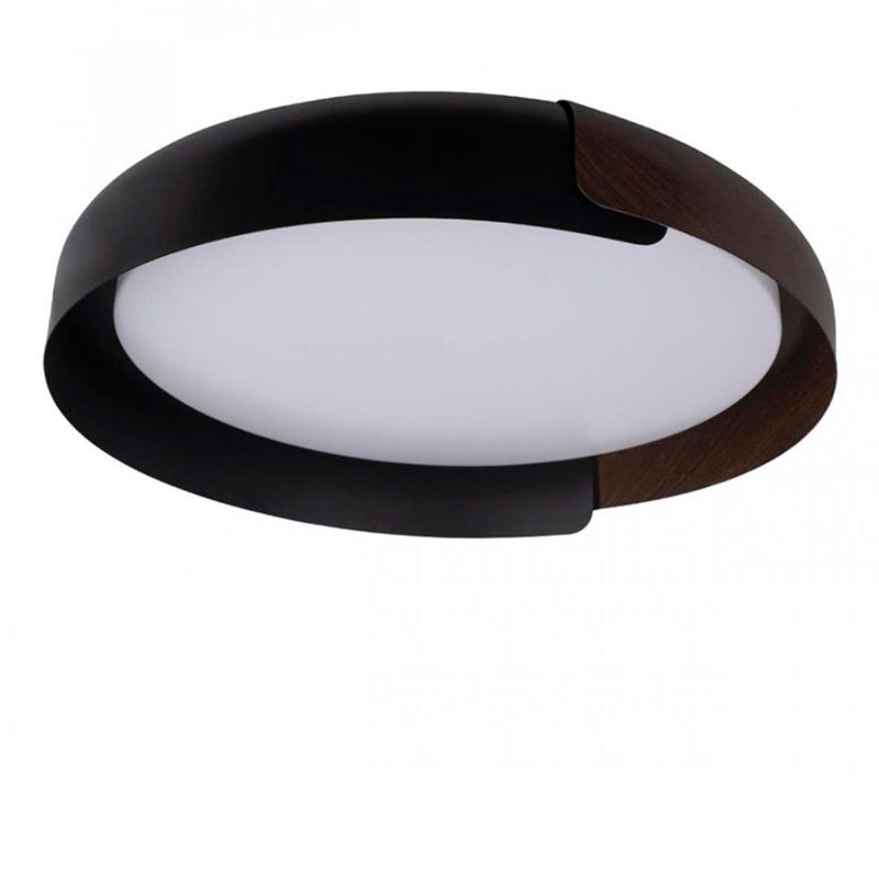Светильник потолочный круглый Assol cup Black Wood диаметр 46 Черный матовый Коричневый Светильник потолочный круглый Assol cup Black Wood диаметр 46 Черный матовый Коричневый в Липецке | Loft Concept