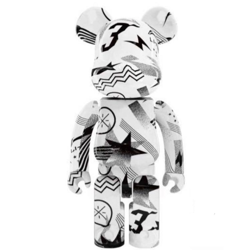 Статуэтка Bearbrick Li-Ning Fashion White Белый Черный Статуэтка Bearbrick Li-Ning Fashion White Белый Черный в Липецке | Loft Concept
