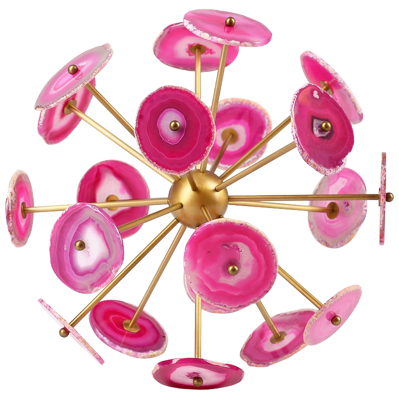 Декоративная статуэтка Agate Statuette Pink Розовый Золотой Декоративная статуэтка Agate Statuette Pink Розовый Золотой в Липецке | Loft Concept