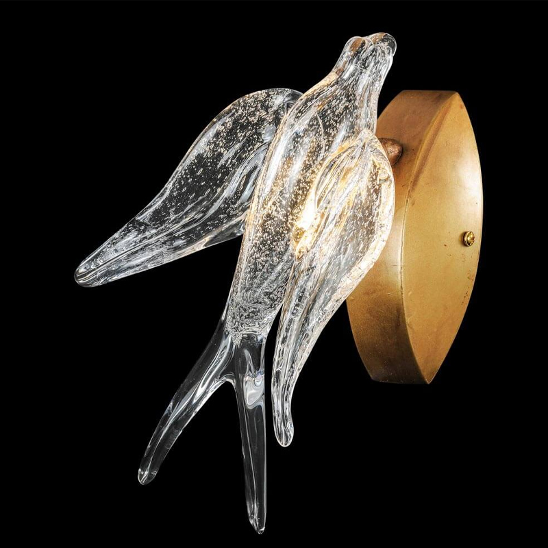 Декоративное светодиодное бра The swallow nest Медь Прозрачный Декоративное светодиодное бра The swallow nest Медь Прозрачный в Липецке | Loft Concept