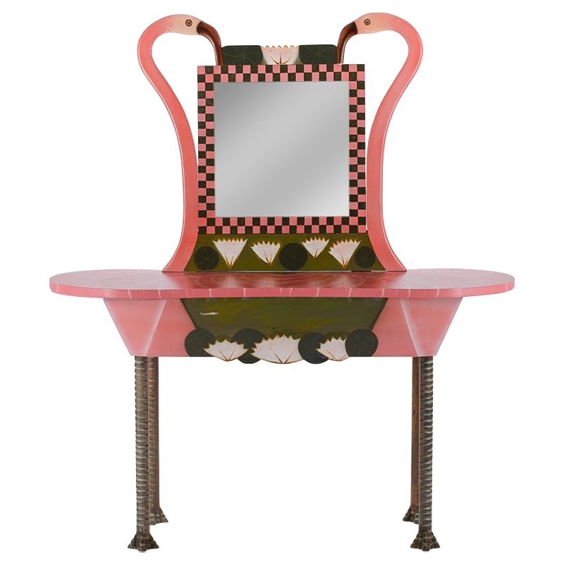 Трельяж Flamingos and Lotus Dressing Table Розовый Латунь Трельяж Flamingos and Lotus Dressing Table Розовый Латунь в Липецке | Loft Concept