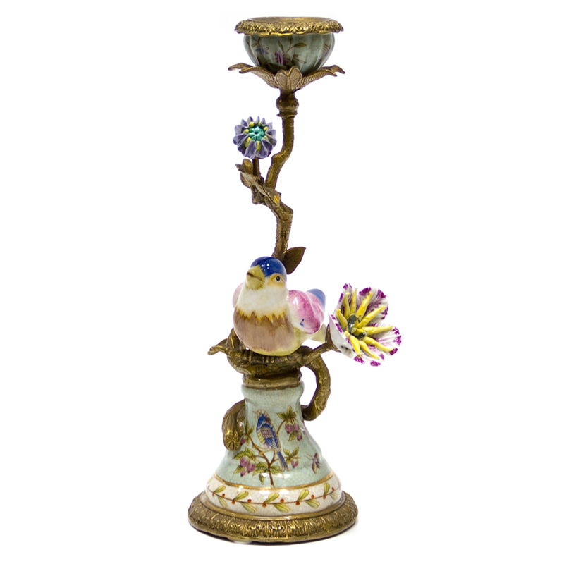Подсвечник Bird on Stand Candlestick Бронза Мульти Подсвечник Bird on Stand Candlestick Бронза Мульти в Липецке | Loft Concept