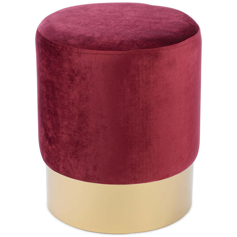 Пуф Una Puff burgundy Бургундский красный Золотой Пуф Una Puff burgundy Бургундский красный Золотой в Липецке | Loft Concept